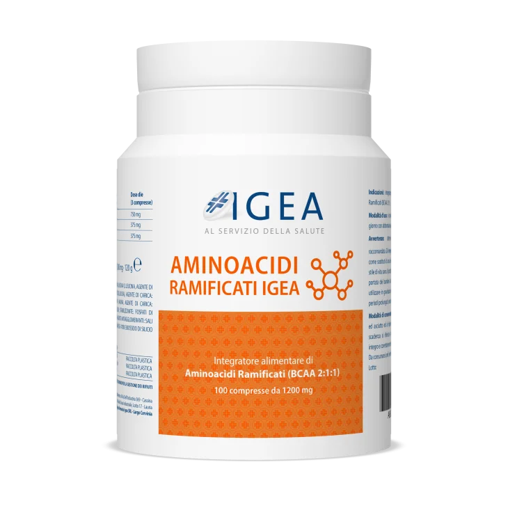 Farmacia Igea Aminoacidi Ramificati Integratore BCAA 2:1:1 1200 mg 100 compresse Farmacia Igea Aminoacidi Ramificati Integratore BCAA 2:1:1 1200 mg 100 compresse