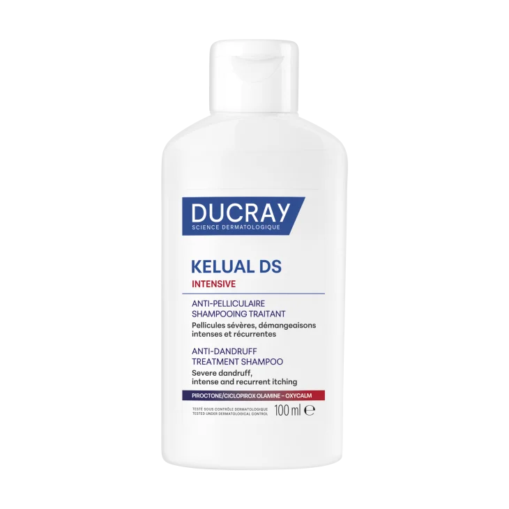 Ducray Kelual DS Intensive Shampoo Trattante Anti-Forfora Elimina il 100% della forfora Severa e Prurito Intenso 72h di sollievo 100 ml