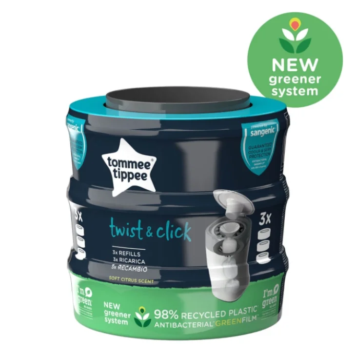 Tommee Tippee Twist&Click Ricarica per Mangiapannolini 3 Pezzi Tommee Tippee Twist&Click Ricarica per Mangiapannolini 3 Pezzi