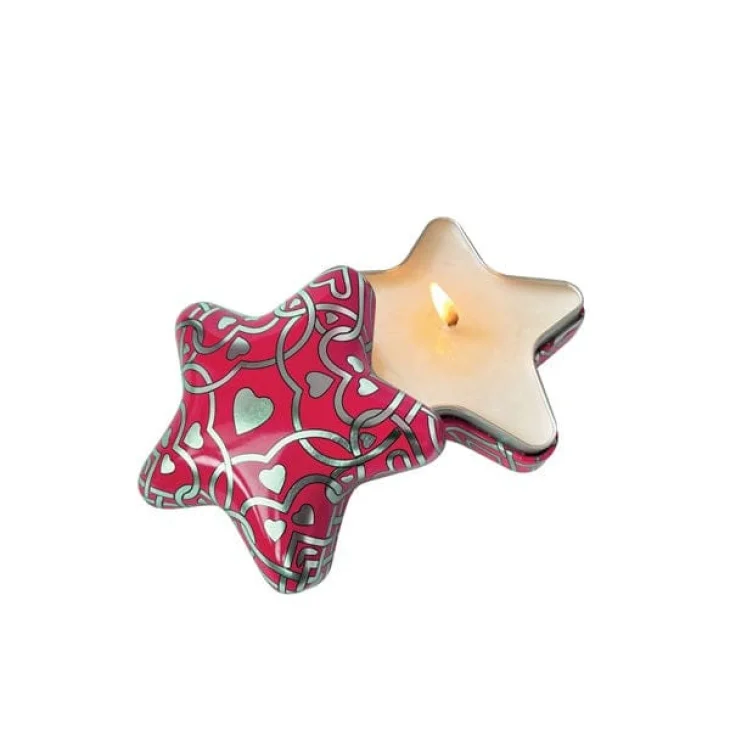 Colors Candela Profumata Stella Rosa Argento Cera Soia Vegetale 95g