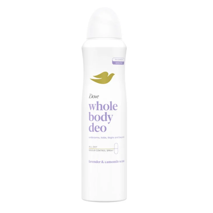 Dove Whole Body Deo Lavanda & Camomilla Spray Deodorante per il Corpo 150 Ml