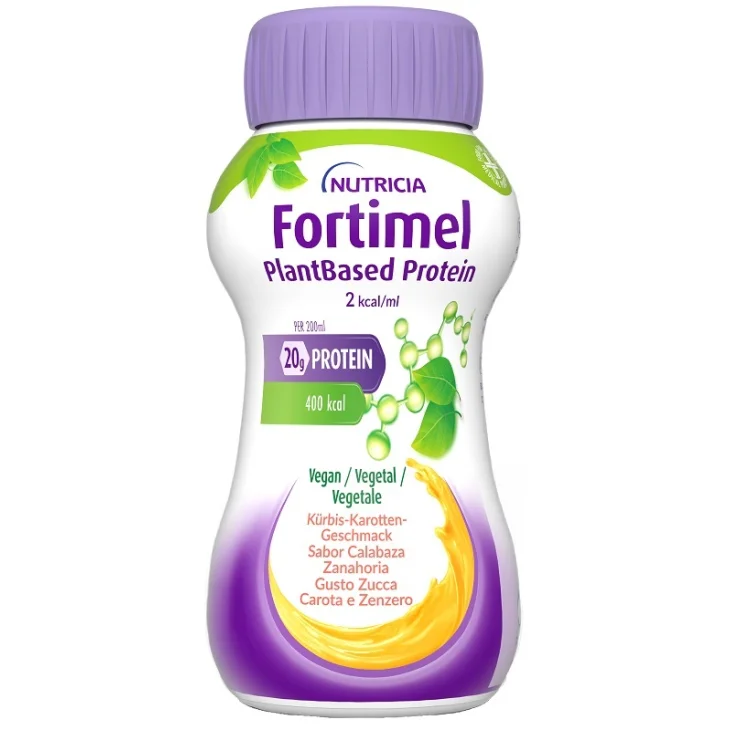 Nutricia Fortimel PlantBased Proteine Zucca Supplemento Nutrizionale Ipercalorico E Iperproteico 4 x 200 ml