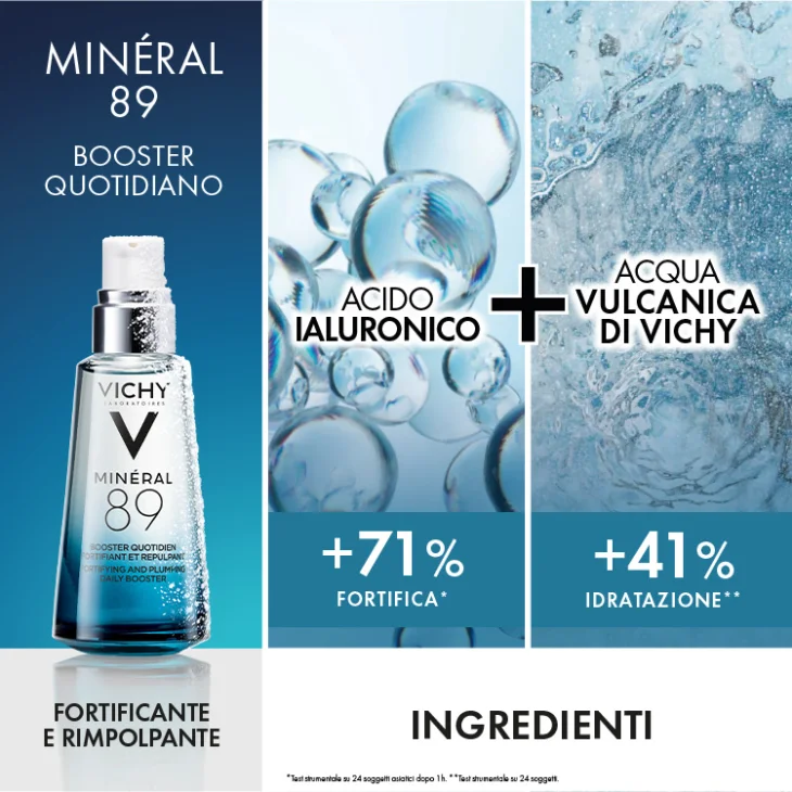 Vichy Cofanetto Regalo Boost Idratazione con Min&eacute;ral 89 Booster Siero 50ml + Min&eacute;ral 89 Crema 15ml