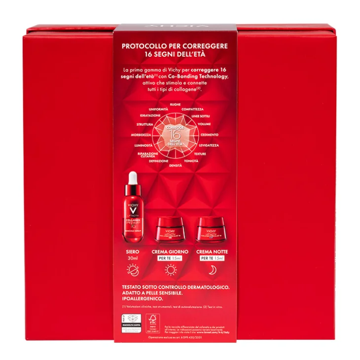 Vichy Cofanetto Spa Protocollo Antiet&agrave; Liftactiv Collagen Specialist 16 Siero 30ml + Crema Giorno 15ml + Crema Notte 15ml