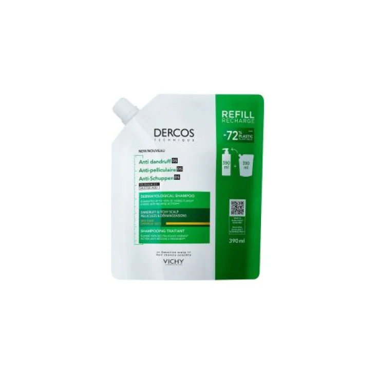 Vichy Dercos Technique Antiforfora Shampoo Trattante Capelli Secchi Refill 390 ml