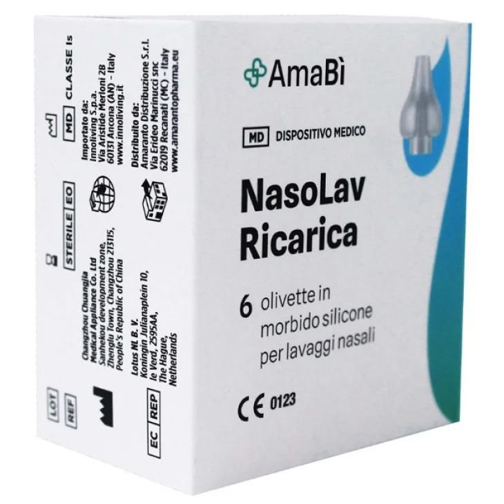 Amab&igrave; Nasolav Ricarica Olivette per Igiene Nasale 6 Pezzi