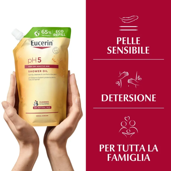 Eucerin Ph5 Olio Detergente Doccia Refill Per Pelle a Tendenza Allergica 400 ml