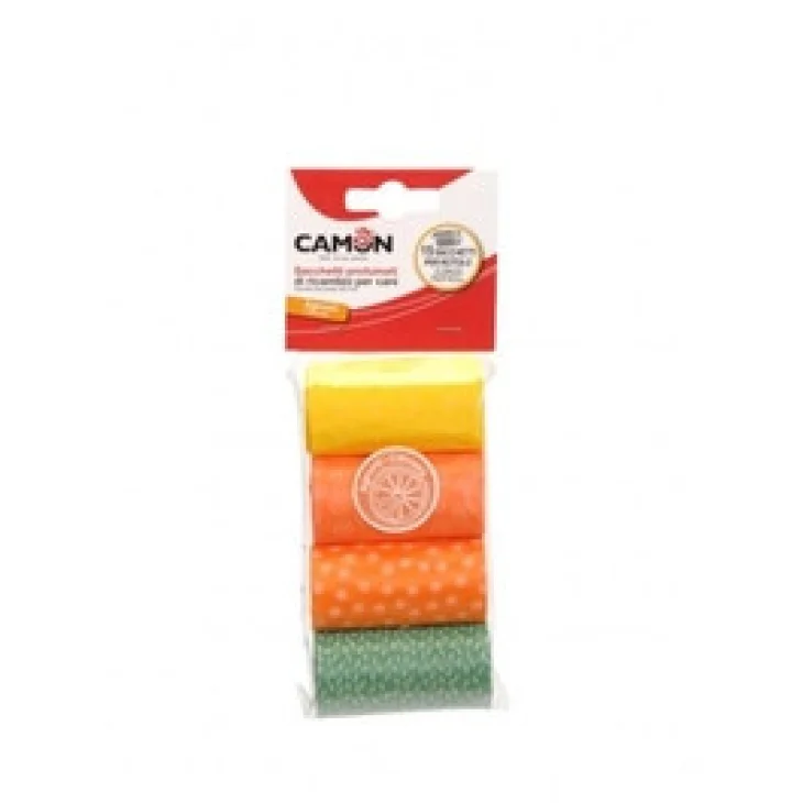 Camon Sacchetti Igienici per Cani Profumo Agrumi 4 Rotoli 60 Pezzi Camon Sacchetti Igienici per Cani Profumo Agrumi 4 Rotoli 60 Pezzi