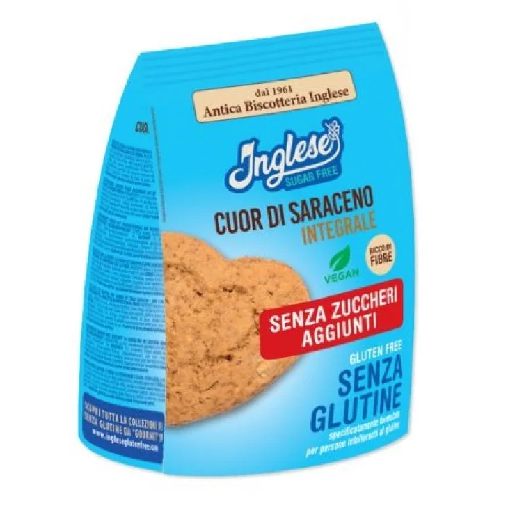 Inglese Biscotti Senza Zuccheri Cuor Di Saraceno Integrale Senza Glutine 100g