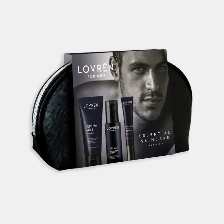 Lovr&eacute;n Travel Kit Uomo Crema 50 ml + Gel Viso 30 ml + Contorno Occhi 15 ml