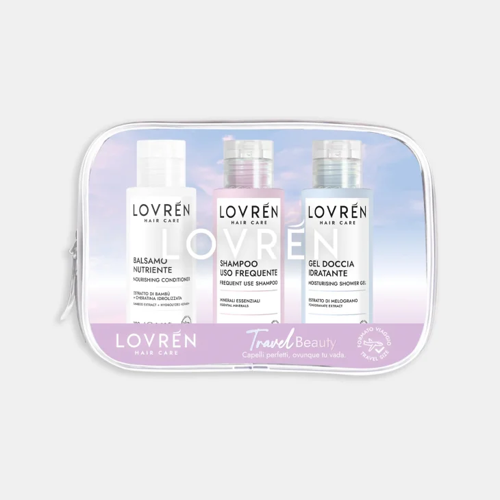 Lovr&eacute;n Beauty Travel Size 1 Balsamo 100 ml + 1 hampoo Uso Frequente 100 ml + 1 Gel Doccia 100 ml
