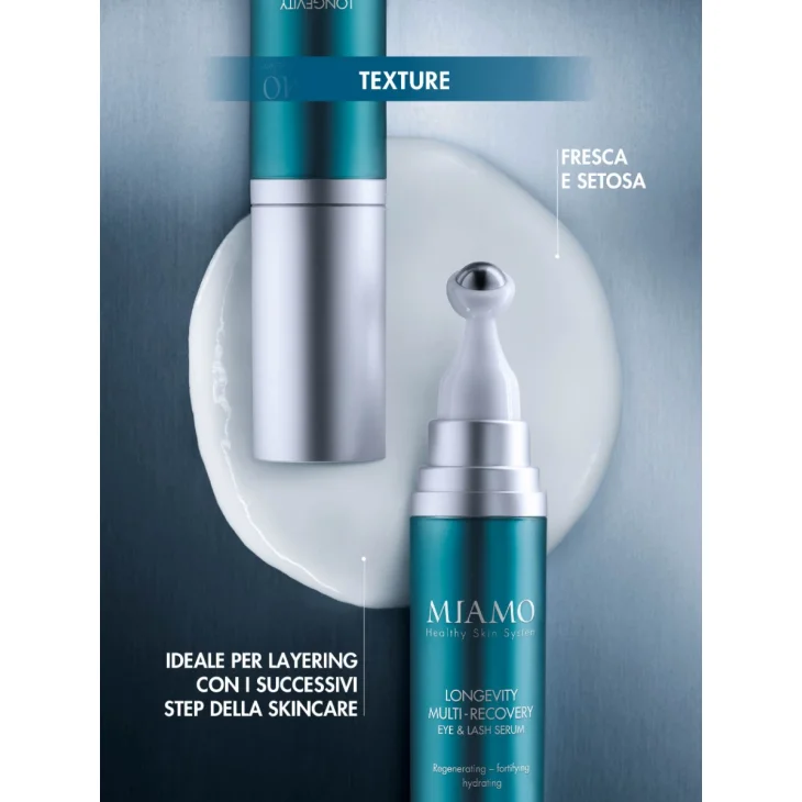 Miamo Longevity Multi-Recovery Eye & Lash Serum Siero Contorno Occhi e Ciglia 15 ml Miamo Longevity Multi-Recovery Eye & Lash Serum Siero Contorno Occhi e Ciglia 15 ml