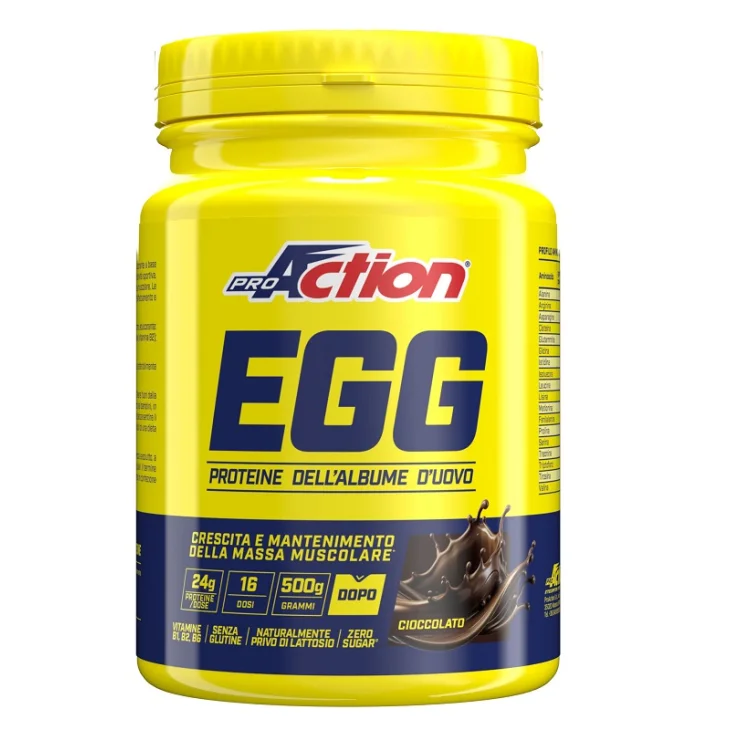 ProAction Fit Protein Egg Integratore di Proteine Gusto Cioccolato 500 g ProAction Fit Protein Egg Integratore di Proteine Gusto Cioccolato 500 g