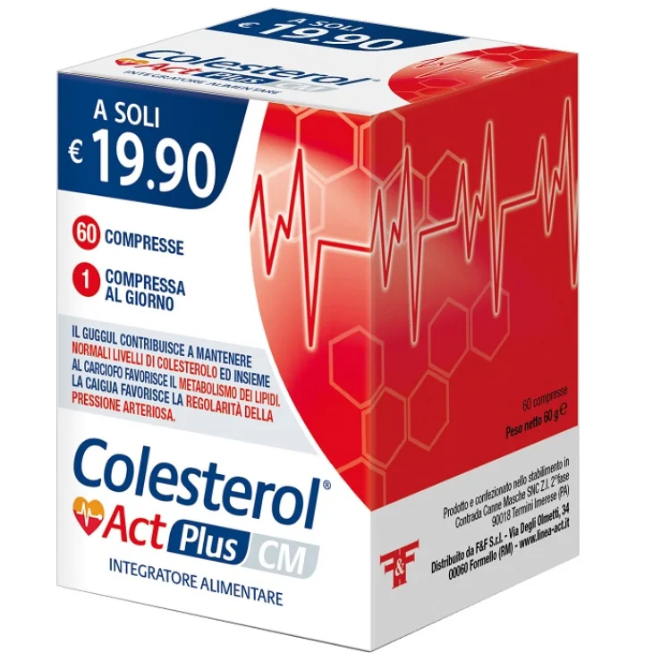 Colesterol Act Plus Cm Integratore per Colesterolo e Benessere Cardiovascolare 60 compresse Colesterol Act Plus Cm Integratore per Colesterolo e Benessere Cardiovascolare 60 compresse