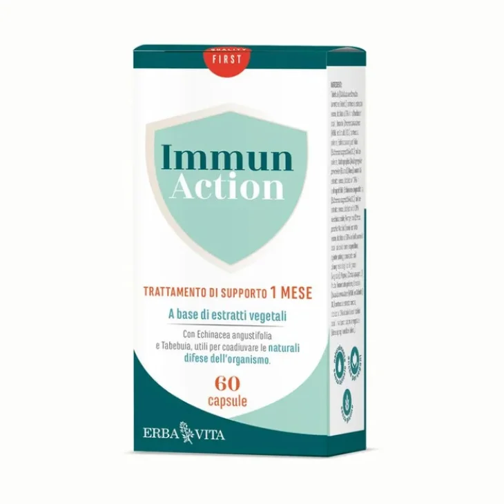 Erba Vita Immun Action Integratore Difese Immunitarie 60 Capsule