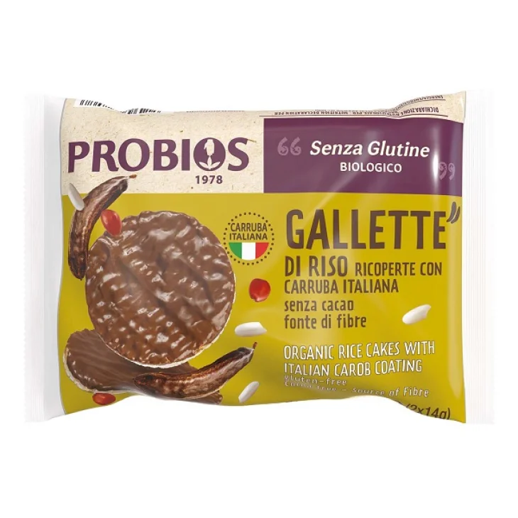 PROBIOS GALLETTE DI RISO RICOPERTE CON CARRUBA ITALIANA 28 G
