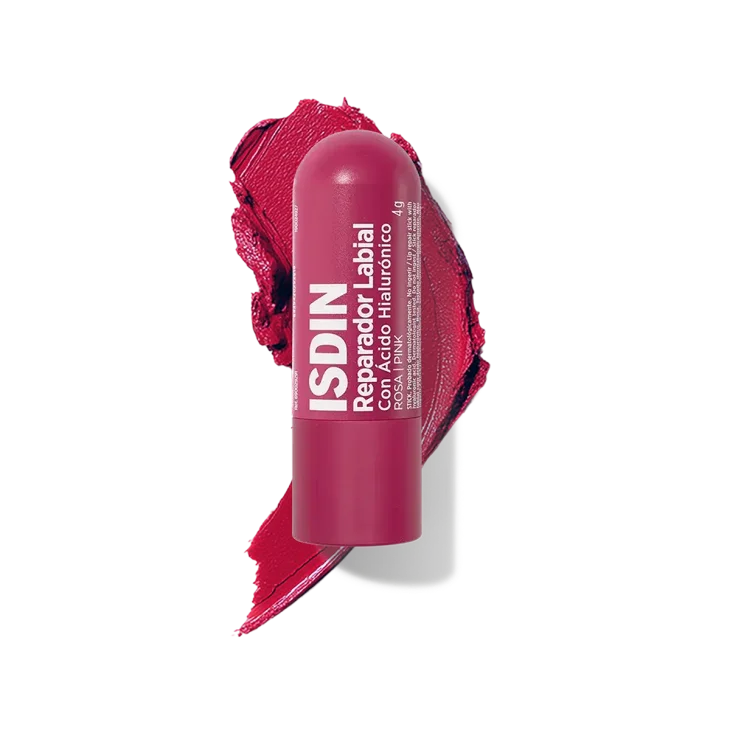 Isdin Reparador Labial Pink Stick labbra colorato con acido ialuronico che fornisce fino a 24 ore di idratazione intensa Colore Rosa 4 grammi Isdin Reparador Labial Pink Stick labbra colorato con acido ialuronico che fornisce fino a 24 ore di idratazione intensa Colore Rosa 4 grammi