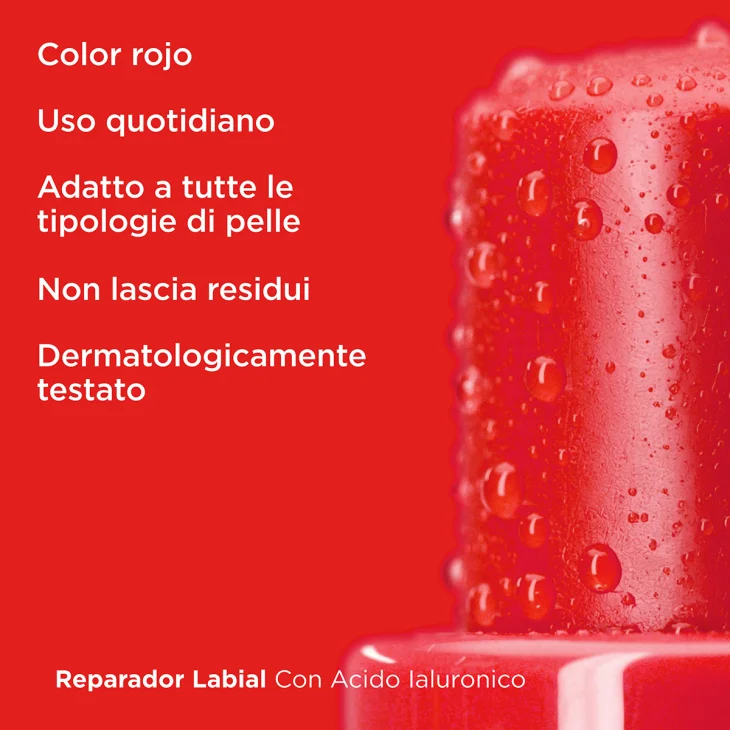 Isdin Reparador Labial Rosso Stick labbra colorato con acido ialuronico che fornisce fino a 24 ore di idratazione intensa Colore Rosso 4 grammi Isdin Reparador Labial Rosso Stick labbra colorato con acido ialuronico che fornisce fino a 24 ore di idratazione intensa Colore Rosso 4 grammi