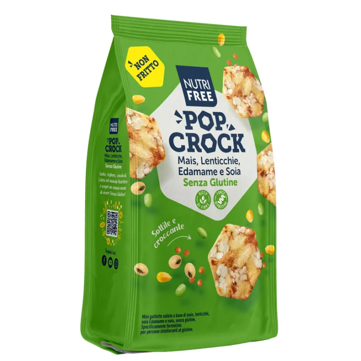NUTRIFREE POP CROCK MAIS LENTICCHIE E EDAMAME E SOIA 60 G NUTRIFREE POP CROCK MAIS LENTICCHIE E EDAMAME E SOIA 60 G