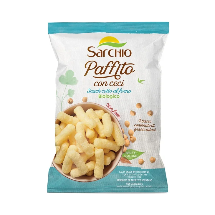Sarchio Paffito con Ceci Snack Biologico Senza Glutine Cotto al Forno 35 g