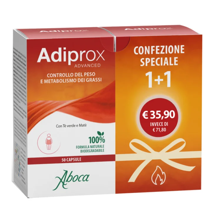 Aboca Adiprox Advanced Integatore per il Controllo del Peso 1+1 Confezione Speciale 100 capsule