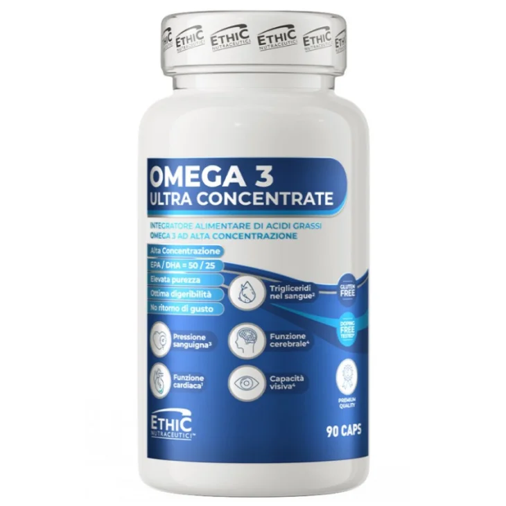 Ethicsport Omega 3 Ultra Concentrate Integratore di Omega 3 90 softgels Ethicsport Omega 3 Ultra Concentrate Integratore di Omega 3 90 softgels