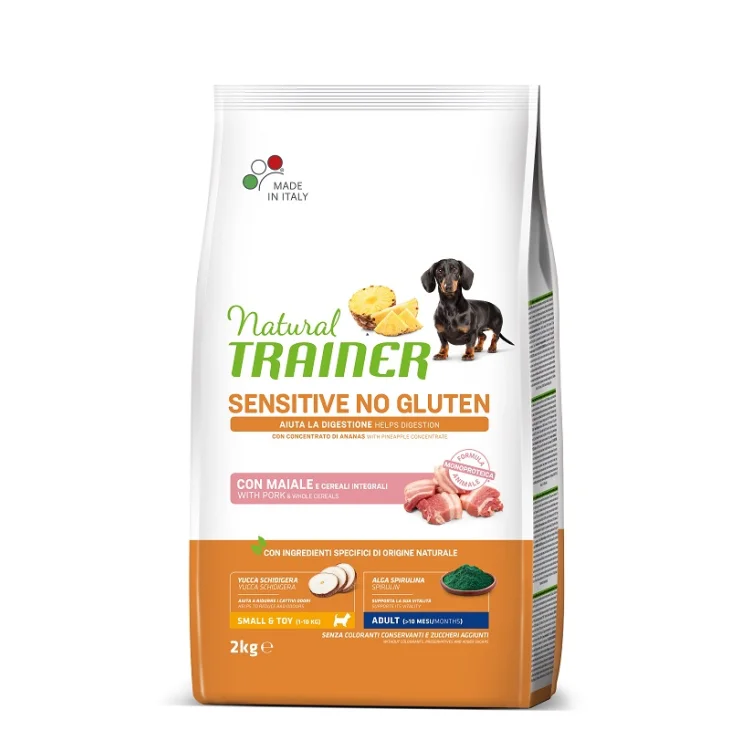 NATURAL TRAINER DOG SENSITIVE ADULT MINI PORK 2 KG NO GLUTEN NATURAL TRAINER DOG SENSITIVE ADULT MINI PORK 2 KG NO GLUTEN