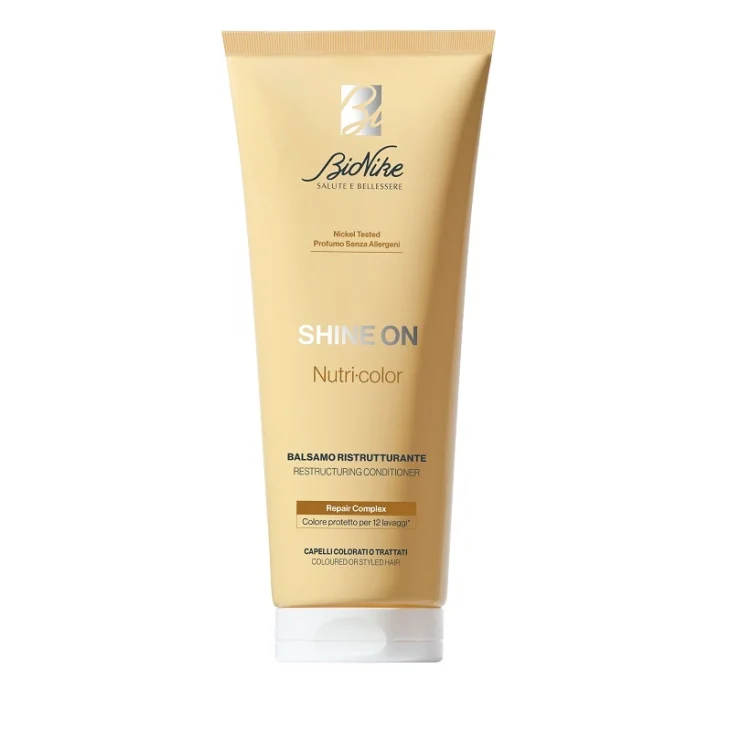 Bionike Shine On Balsamo Nutri-color Ristrutturante per Capelli Colorati e Danneggiati 200 ml