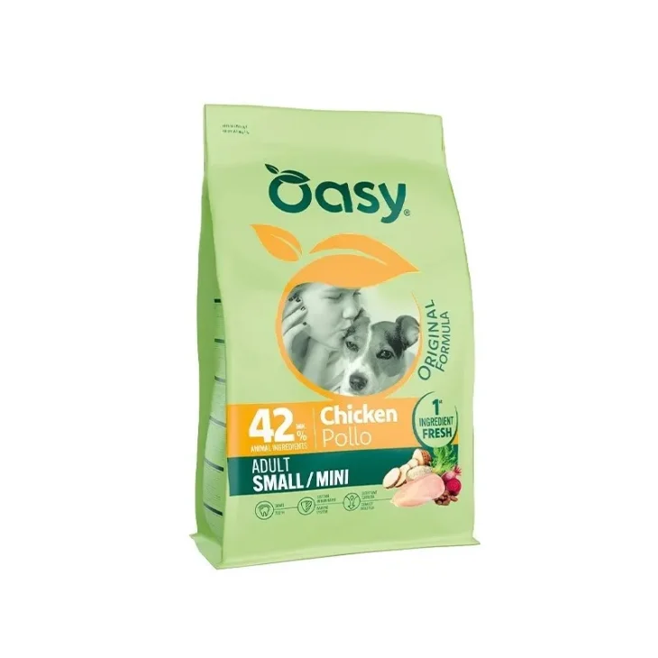 Oasy Original Formula Adulto Small & Mini Crocchette Per Cani Al Pollo 2 Kg Oasy Original Formula Adulto Small & Mini Crocchette Per Cani Al Pollo 2 Kg