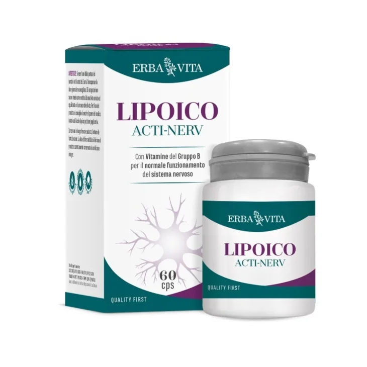 Erba Vita Lipoico Acti-Nerv Integratore Sistema Nervoso 60 Capsule Erba Vita Lipoico Acti-Nerv Integratore Sistema Nervoso 60 Capsule
