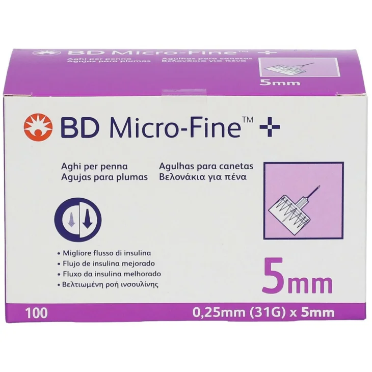 Corman Bd Micro-Fine+ Aghi Per Penna Da Insulina G31 5 Mm 100 pezzi