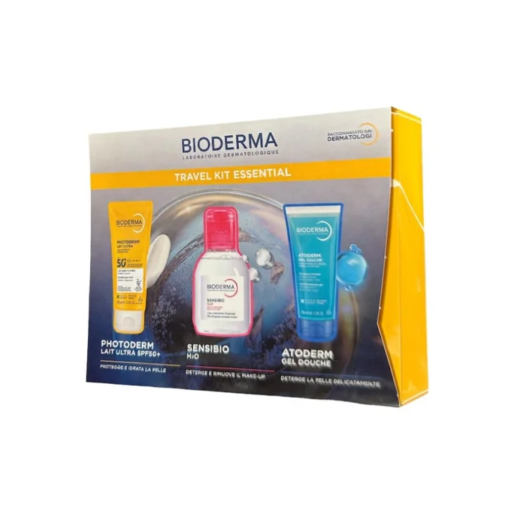 Bioderma Travel Kit Summer Essential Routine Completa per Pelle Sensibile Idratazione e Protezione UV