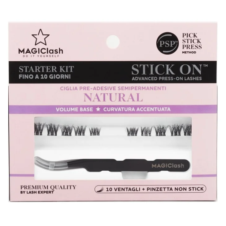 Magiclash Starter Kit Natural ciglia pre-adesive effetto naturale 10 pezzi + pinzetta Magiclash Starter Kit Natural ciglia pre-adesive effetto naturale 10 pezzi + pinzetta