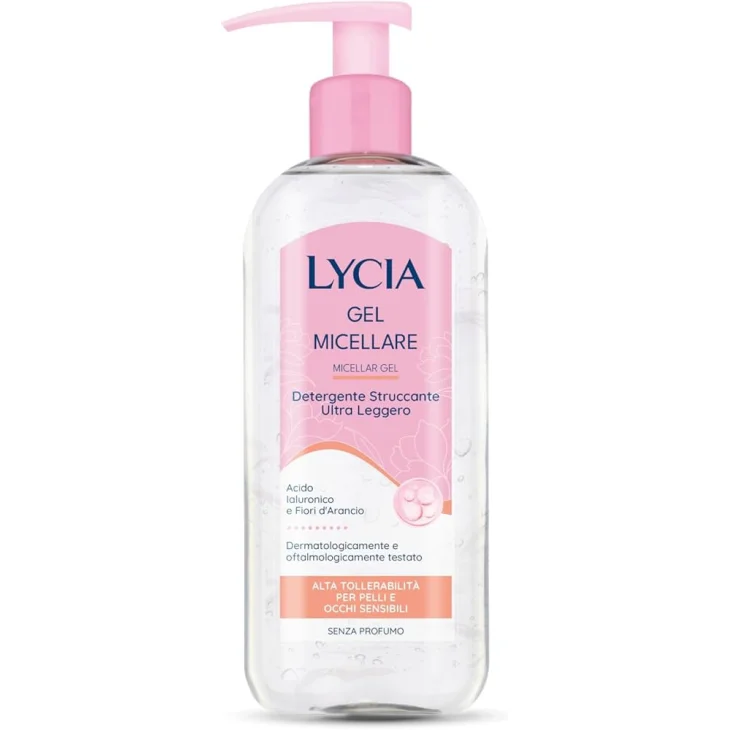 Lycia Gel Micellare Detergente Struccante Viso Occhi E Labbra 250 Ml