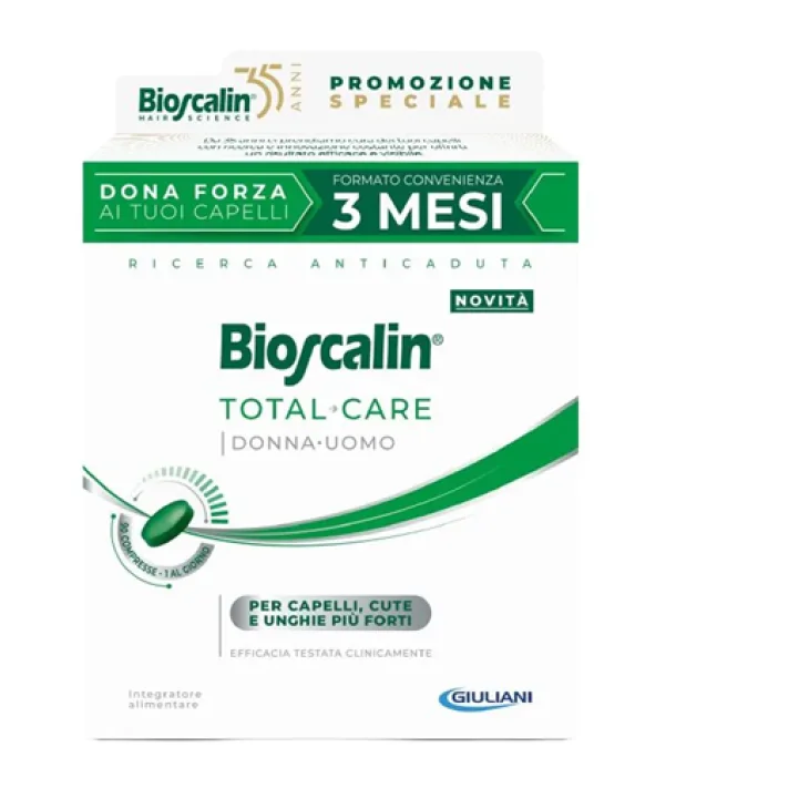 Bioscalin Total Care Donna Uomo Special Promo Integratore Per Capelli Cute e Unghie pi&ugrave; Forti 90 compresse