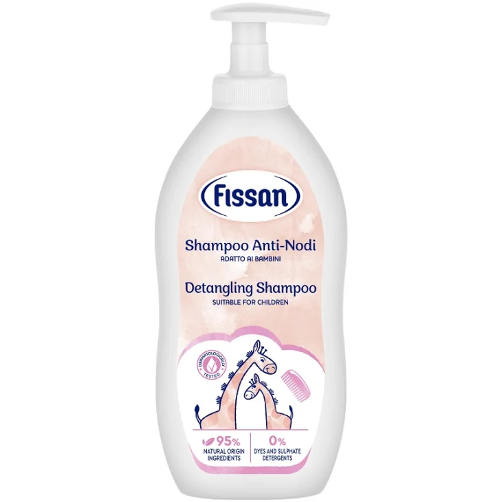 Fissan Shampoo Anti-Nodi per Detersione Delicata e Idratazione dei Capelli e del Cuoio Capelluto del Bambino 400 ml Fissan Shampoo Anti-Nodi per Detersione Delicata e Idratazione dei Capelli e del Cuoio Capelluto del Bambino 400 ml