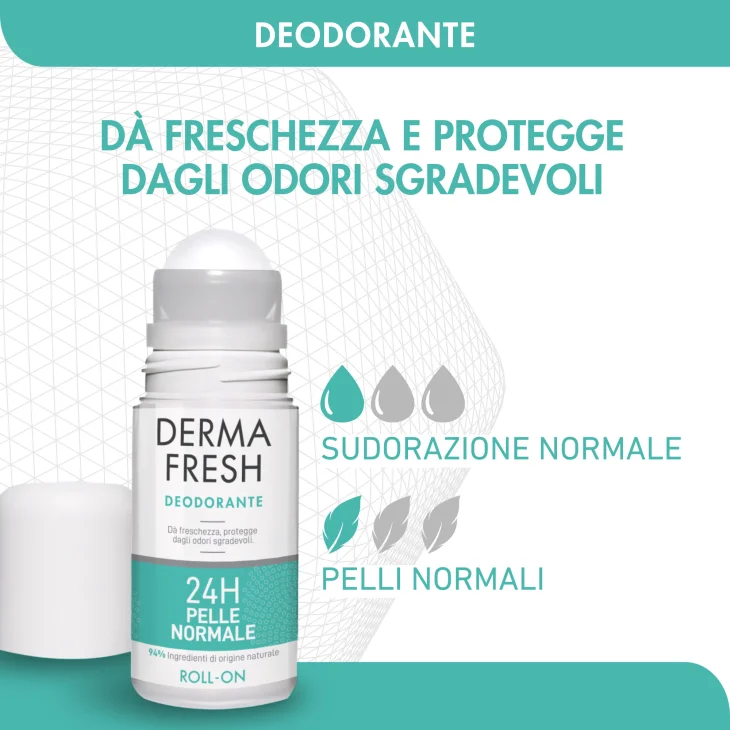 Dermafresh Deodorante 24h per Pelle Normale Roll On 50 ml