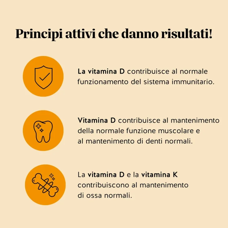 Hey Sunshine Sun Vitamin Integratore Vitamina D3 e K2 per il benessere quotidiano 60 orsetti gommosi