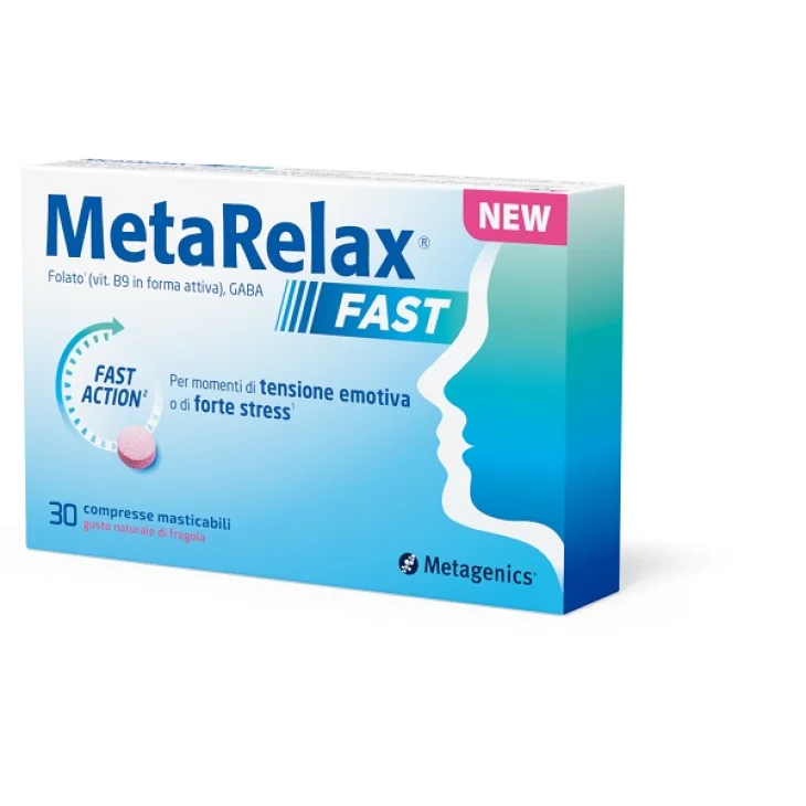 Metarelax Fast Integratore per Ansia e Stress 30 Compresse Masticabili Metarelax Fast Integratore per Ansia e Stress 30 Compresse Masticabili