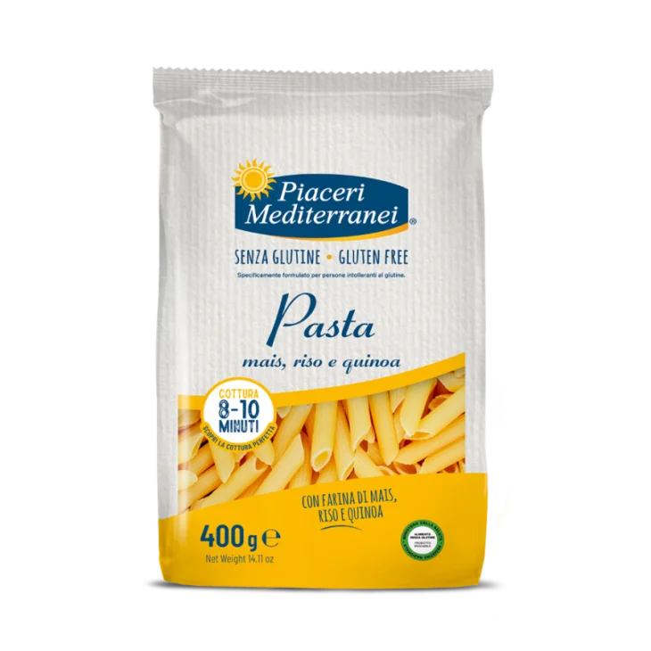 Piaceri Mediterranei Pasta Mais Riso e Quinoa Penne Rigate 400 g Piaceri Mediterranei Pasta Mais Riso e Quinoa Penne Rigate 400 g