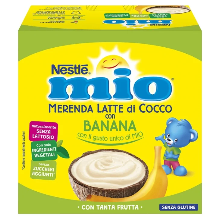 MIO MERENDA LATTE COCCO CON BANANA 4 PEZZI
