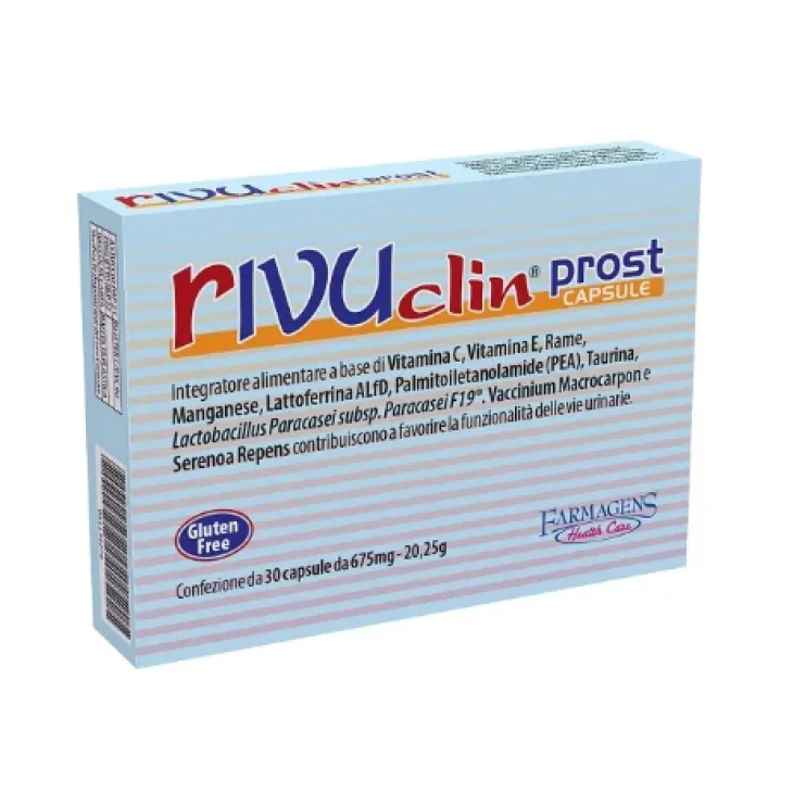 Rivuclin Prost Integratore per Funzionalità delle Vie Urinarie 30 Capsule Rivuclin Prost Integratore per Funzionalità delle Vie Urinarie 30 Capsule
