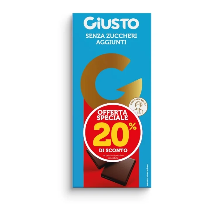 Giusto Senza Zuccheri Aggiunti Cioccolato Fondente 85 g
