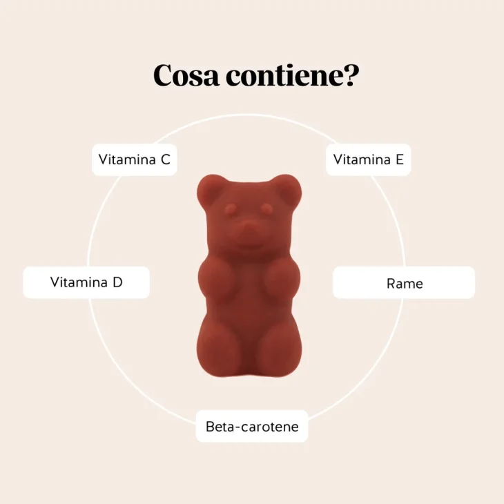 Golden Goddess Tan Vitamin Integratore per pelle dorata e abbronzatura naturale 60 orsetti gommosi