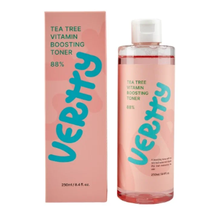 Vertty Tea Tree Vitamin Boosting Toner 88% Tonico Viso Idratante e Riequilibrante 250 ml