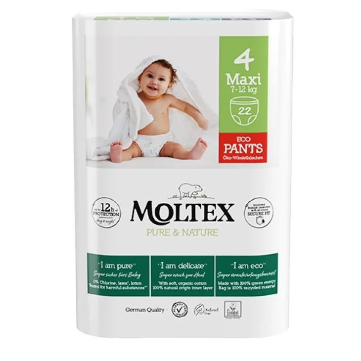 Moltex Pure & Nature Pannolini Mutandina Taglia 4 7-12 kg Ecologici 22 Pezzi Moltex Pure & Nature Pannolini Mutandina Taglia 4 7-12 kg Ecologici 22 Pezzi