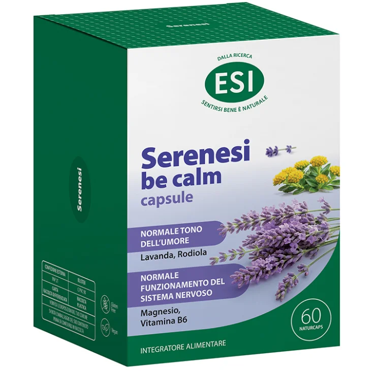 ESI Serenesi Be Calm Integratore per Rilassamento, Tono dell’Umore e Riduzione di Stanchezza 60 Naturcapsule ESI Serenesi Be Calm Integratore per Rilassamento, Tono dell’Umore e Riduzione di Stanchezza 60 Naturcapsule