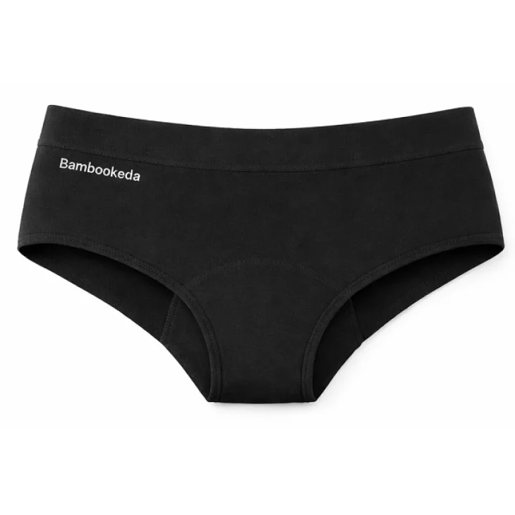 Bambookeda Slip Mestruale in Fibra di Bamb&ugrave; Colore Nero Taglia S 1 pezzo