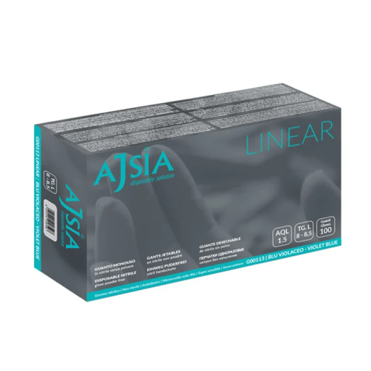AJSIA Guanti NITRILE L 100pz AJSIA Guanti NITRILE L 100pz