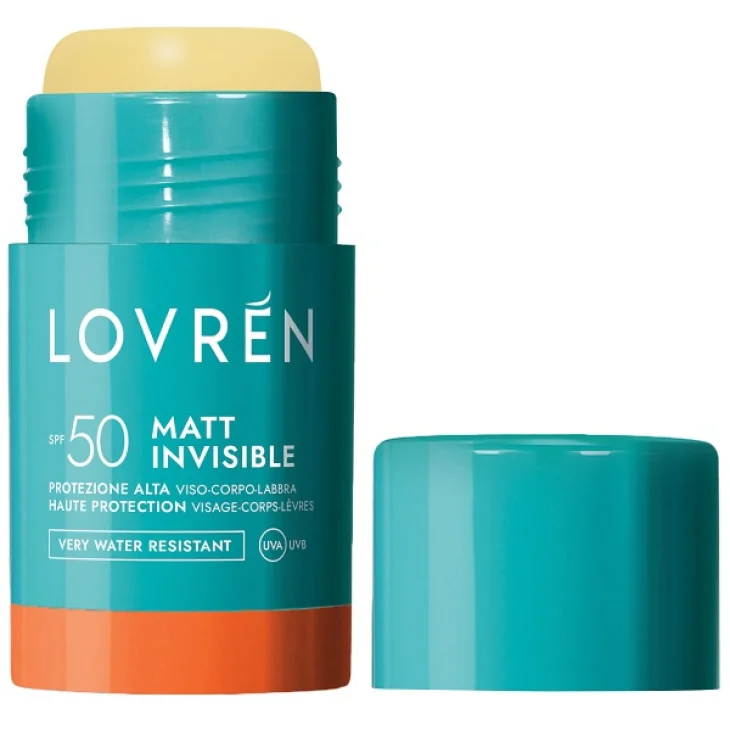 Lovren Sun Stick Solare Viso Matt Invisible Protezione Alta SPF50+ 15 g